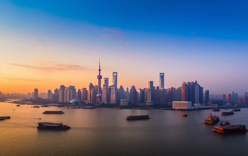 日落现代都市城市上海东方明珠高楼大厦灯光车流光轨夜景摄影,高清,摄影图,摄影图片,图片大全,摄影图免费下载